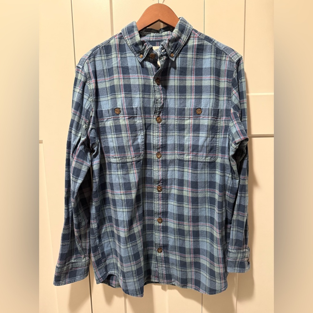 Duluth Trading Co. Slim Fit Flannel Shirt, Size L